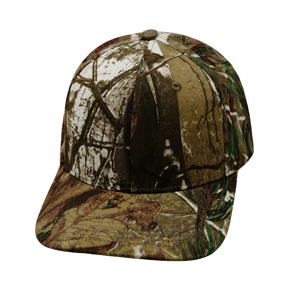 6 Panel - Light Moss Tree Camo - Fabrick Back (Unisex) (Case Of 5 Hats) $11-$8ea