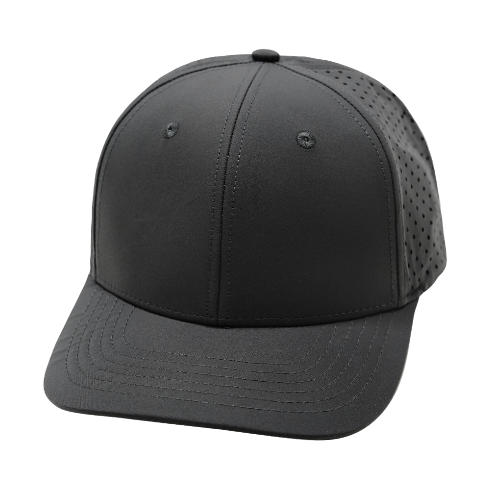 6 Panel - Charcoal - Laser Mesh (Unisex) (Case Of 5 Hats) $11-$8ea