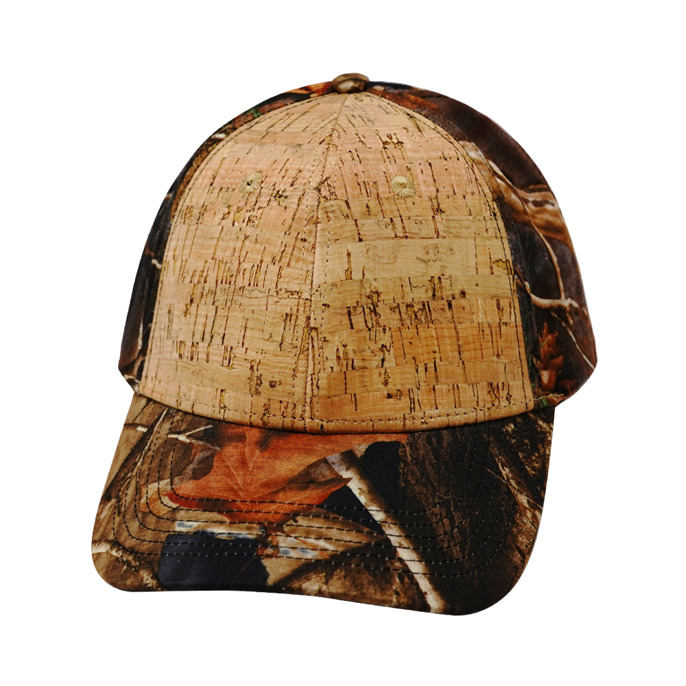 6 Panel - Shallow Fit - Cork - Fall Camo - Fabrick Back (Unisex) (Case Of 5 Hats) $11-$8ea