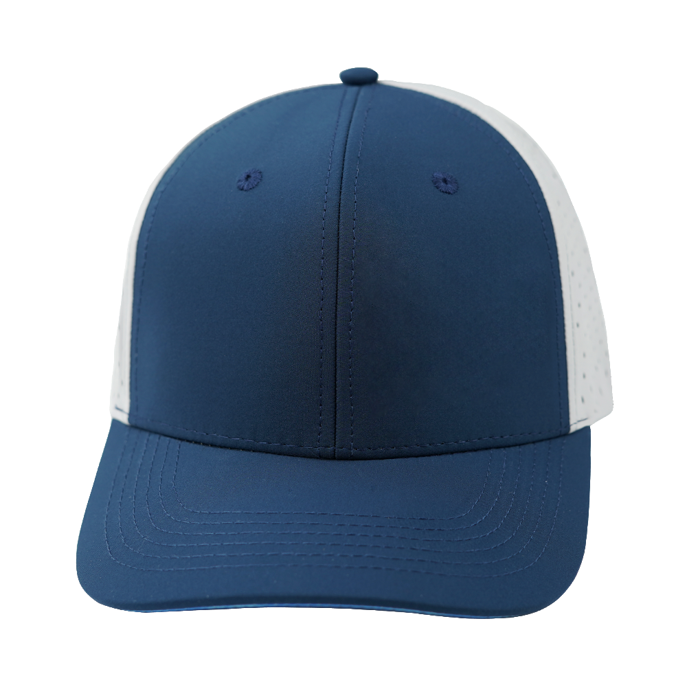6 Panel - Navy / Gray - Laser Mesh (Unisex) (Case Of 5 Hats) $11-$8ea