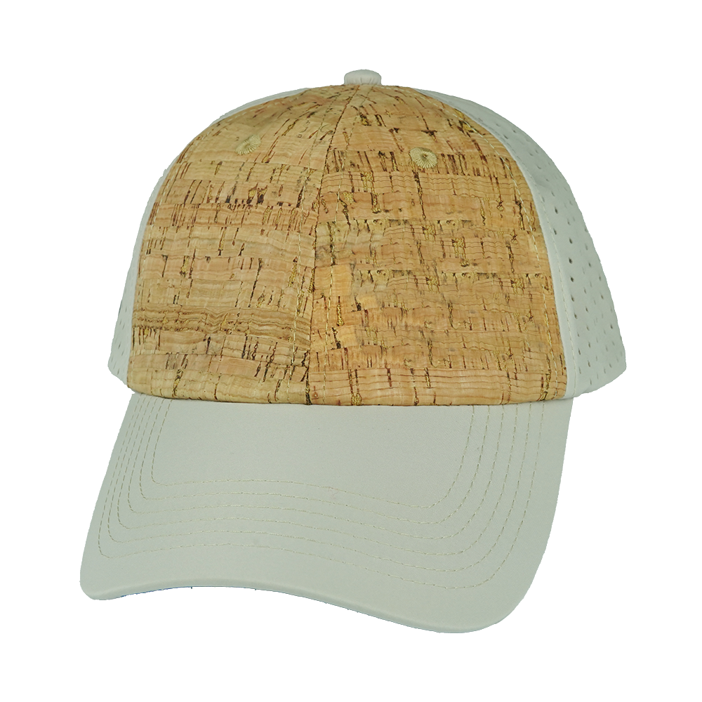 6 Panel - Unstructured - Cork - Gray - Laser Mesh (Unisex) (Case Of 5 Hats) $11-$8ea