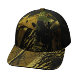 6 Panel - Tan Tree Camo / Black - Laser Mesh (Unisex) (Case Of 5 Hats) $11-$8ea