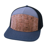 7 Panel - Cork - Navy / Gray / Black - Jersey Mesh (Unisex) (Case Of 5 Hats) $11-$8ea
