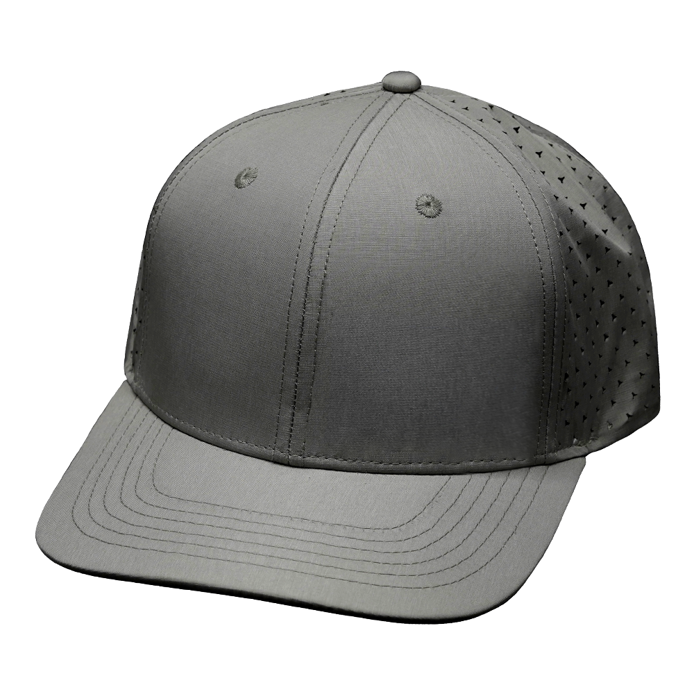 6 Panel - Silver Gray - Laser Mesh (Unisex) (Case Of 5 Hats) $11-$8ea