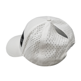 6 Panel - Shallow Fit - Pony Tail - White - Laser Mesh (Unisex) (Case Of 5 Hats) $11-$8ea