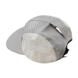 5 Panel - Sporty - Unstructured - Pony Tail - Gray / Navy / White - Laser Mesh (Unisex) (Case Of 5 Hats) $11-$8ea