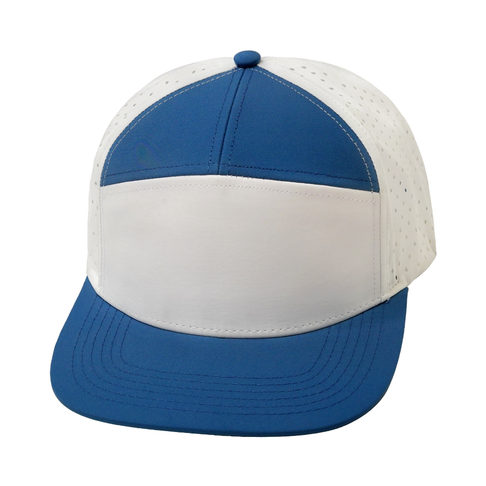 7 Panel - Light Blue / White - Laser Mesh (Unisex) (Case Of 5 Hats) $11-$8ea
