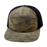 7 Panel - Mocha Camo / Black - Laser Mesh (Unisex) (Case Of 5 Hats) $11-$8ea