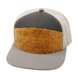 7 Panel - Cork - Gray / Charcoal - Jersey Mesh (Unisex) (Case Of 5 Hats) $11-$8ea