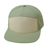 7 Panel - Sage / Cream - Laser Mesh (Unisex) (Case Of 5 Hats) $11-$8ea