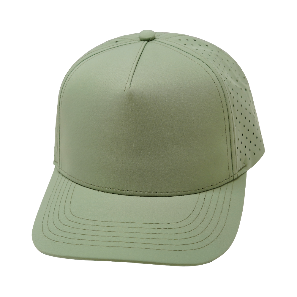 5 Panel - Structured - Sage - Laser Mesh (Unisex) (Case Of 5 Hats) $11-$8ea