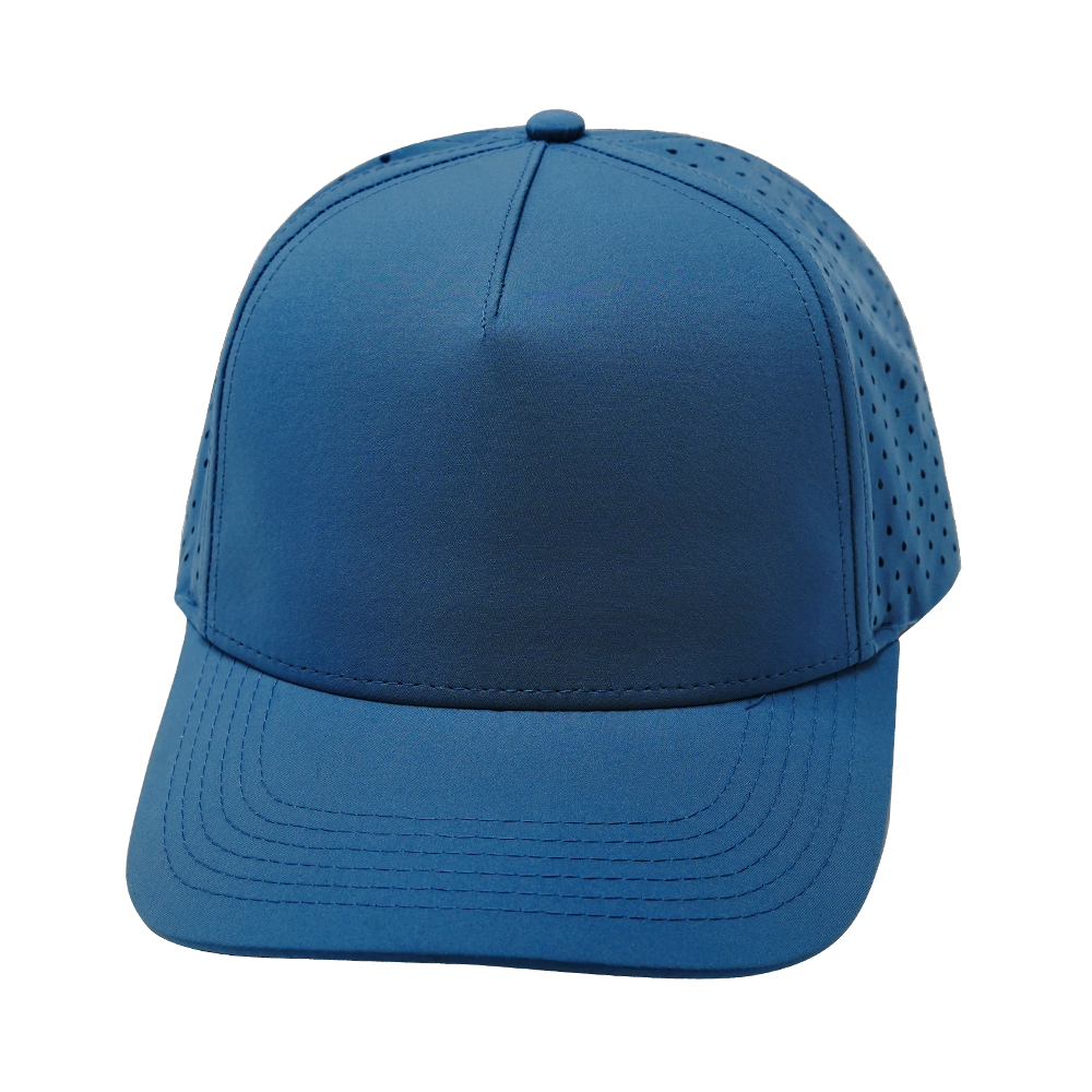 5 Panel - Structured - Light Blue - Laser Mesh (Unisex) (Case Of 5 Hats) $11-$8ea