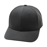 6 Panel - Charcoal - Laser Mesh (Unisex) (Case Of 5 Hats) $11-$8ea