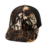 6 Panel - Natural Tree Camo / Black - Laser Mesh (Unisex) (Case Of 5 Hats) $11-$8ea