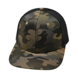 6 Panel - Tan Camo / Black - Fabrick Back (Unisex) (Case Of 5 Hats) $11-$8ea