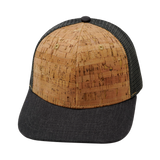 6 Panel - Cork - Heather Charcoal - Trucker Mesh (Unisex) (Case Of 5 Hats) $11-$8ea