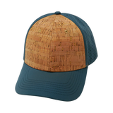6 Panel - Shallow Fit - Cork - Teal - Laser Mesh (Unisex) (Case Of 5 Hats) $11-$8ea