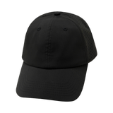 6 Panel - Unstructured - Relaxed Fit - Pony Tail - Black - Laser Mesh (Unisex) (Case Of 5 Hats) $11-$8ea
