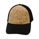 6 Panel - Shallow Fit - Pony Tail - Cork - Black - Laser Mesh (Unisex) (Case Of 5 Hats) $11-$8ea