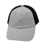 6 Panel - Unstructured - Gray / Black - Laser Mesh (Unisex) (Case Of 5 Hats) $11-$8ea
