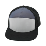7 Panel - Black / Gray / Charcoal - Laser Mesh (Unisex) (Case Of 5 Hats) $11-$8ea