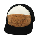 7 Panel - Cork - Black / Cream - Laser Mesh (Unisex) (Case Of 5 Hats) $11-$8ea