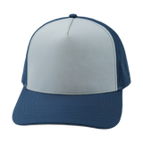 5 Panel - Structured - Dark Blue / Gray Blue - Laser Mesh (Unisex) (Case Of 5 Hats) $11-$8ea