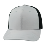 6 Panel - Light Gray / Black - Laser Mesh (Unisex) (Case Of 5 Hats) $11-$8ea