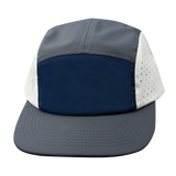 5 Panel - Sporty - Unstructured - Charcoal / Navy / White - Laser Mesh (Unisex) (Case Of 5 Hats) $11-$8ea