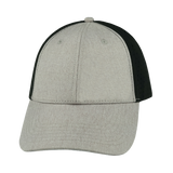 6 Panel - Shallow Fit - Pony Tail - Tan / Black - Laser Mesh (Unisex) (Case Of 5 Hats) $11-$8ea