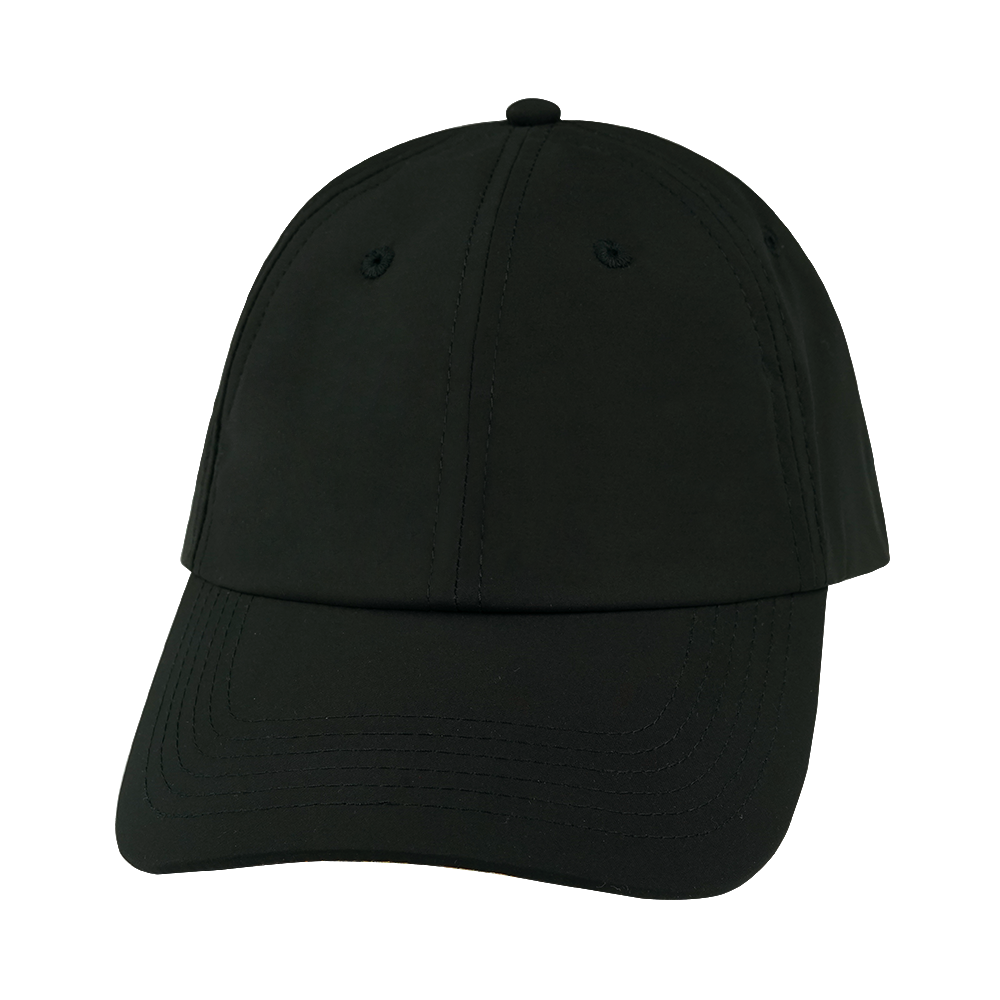 6 Panel - Unstructured - Black - Laser Mesh (Unisex) (Case Of 5 Hats) $11-$8ea