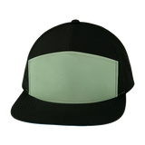 7 Panel - Black / Sage - Laser Mesh (Unisex) (Case Of 5 Hats) $11-$8ea