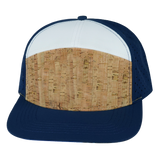 7 Panel - Cork - Navy / White - Laser Mesh (Unisex) (Case Of 5 Hats) $11-$8ea