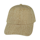 6 Panel - Shallow Fit - Tan Hemp - Fabrick Back (Unisex) (Case Of 5 Hats) $11-$8ea