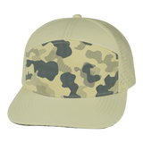 7 Panel - Cream / Soft Cream Camo - Laser Mesh (Unisex) (Case Of 5 Hats) $11-$8ea