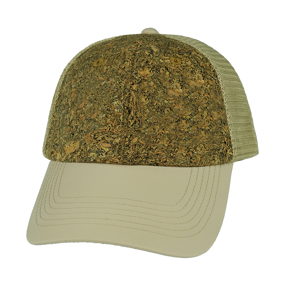 6 Panel - Unstructured - Cork - Cream - Soft Trucker Mesh (Unisex) (Case Of 5 Hats) $11-$8ea