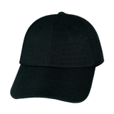 6 Panel - Unstructured - Black Hemp / Black - Laser Mesh (Unisex) (Case Of 5 Hats) $11-$8ea