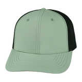 6 Panel - Sage Green / Black - Laser Mesh (Unisex) (Case Of 5 Hats) $11-$8ea