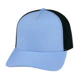 5 Panel - Structured - Light Blue / Black - Laser Mesh (Unisex) (Case Of 5 Hats) $11-$8ea