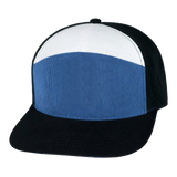 7 Panel - Corduroy - Black / Blue / White - Laser Mesh (Unisex) (Case Of 5 Hats) $11-$8ea