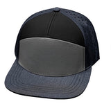 7 Panel - Navy / Gray / Black - Jersey Mesh (Unisex) (Case Of 5 Hats) $11-$8ea